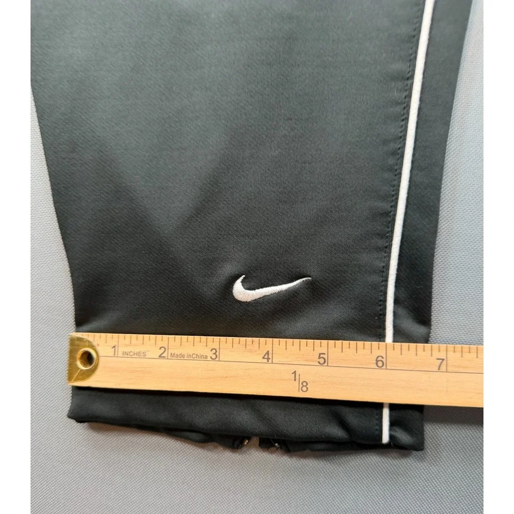 Vintage Nike Team Dri-FIT Track Pants Black Ankle Zip Y2K | Boy's Youth L 12-14
